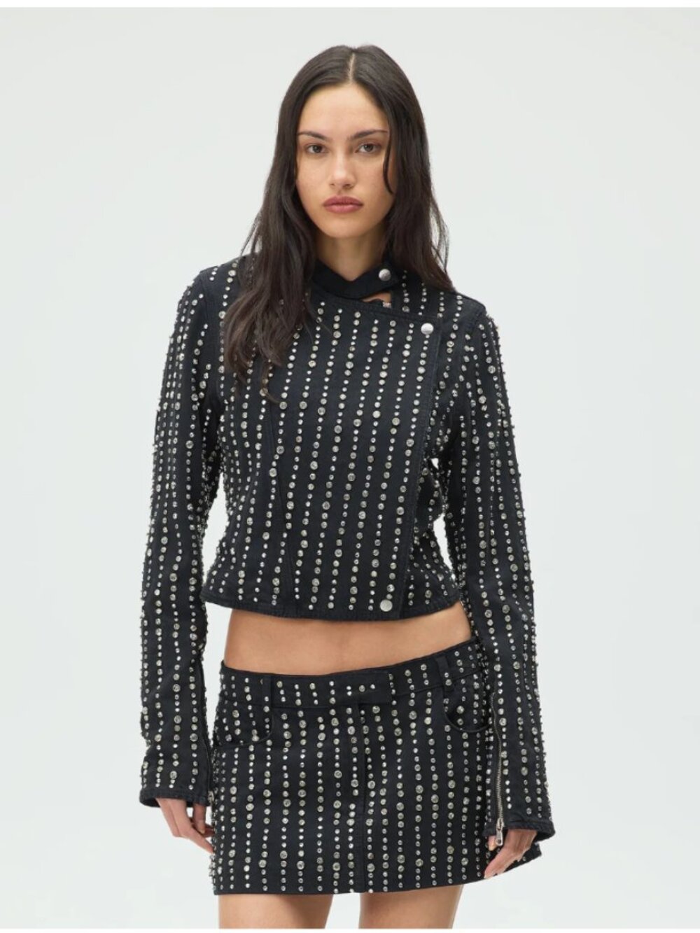 Lisa for Kith Women Deion Studded Denim Jacket